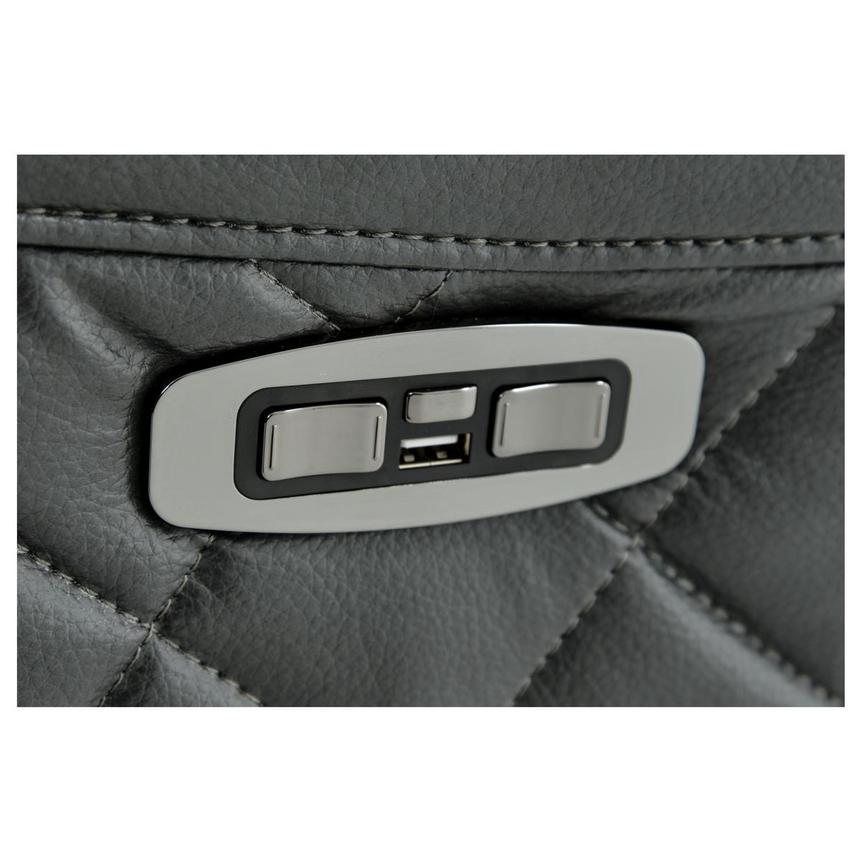 Gio Gray Leather Power Recliner alternate image, 12 of 14 images.