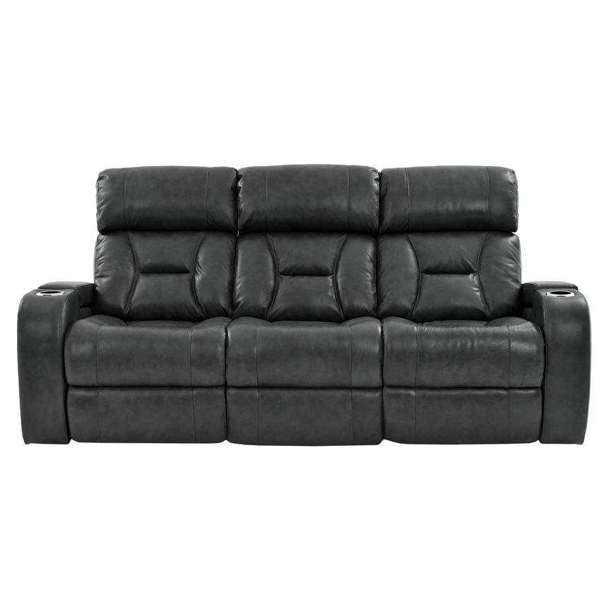 Gio Gray Leather Power Reclining Sofa