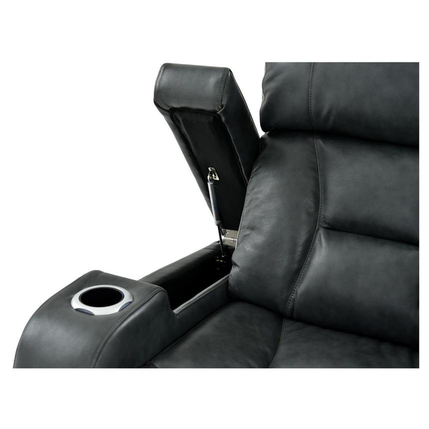 Gio Gray Leather Power Reclining Sofa | El Dorado Furniture