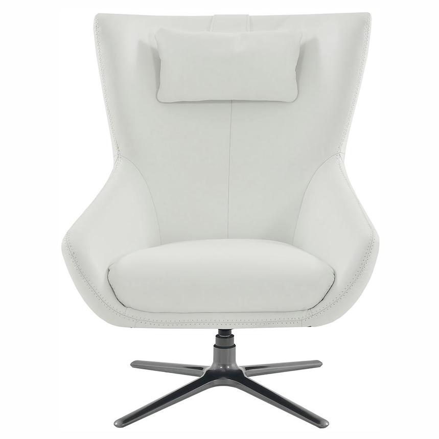 Clara White Leather Swivel Chair  alternate image, 4 of 6 images.