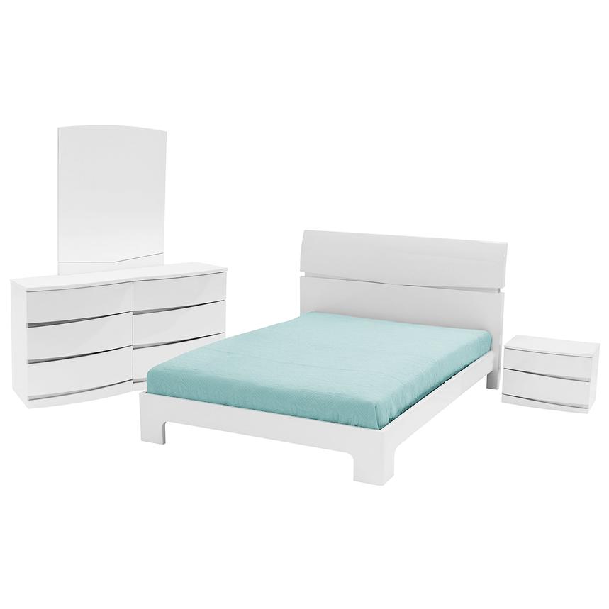 Brighton White 4-Piece Full Bedroom Set  main image, 1 of 6 images.