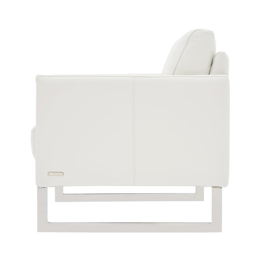 Coco White Leather Accent Chair  alternate image, 3 of 5 images.