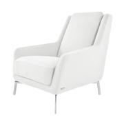 Puella White Leather Accent Chair  alternate image, 2 of 6 images.