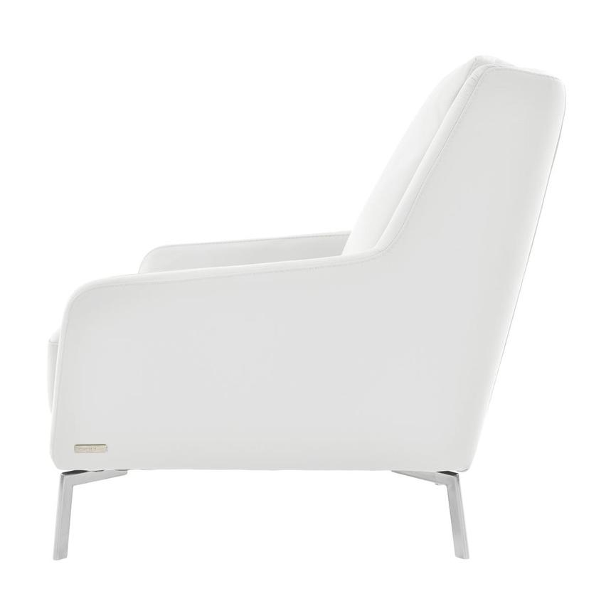 Puella White Leather Accent Chair  alternate image, 3 of 6 images.