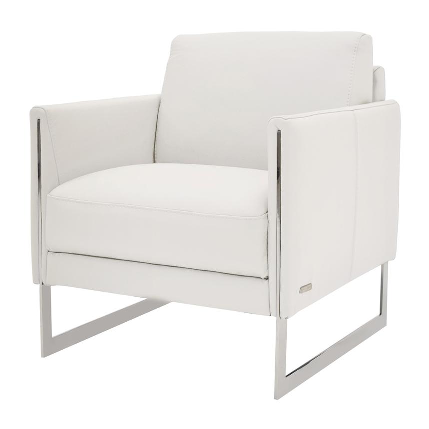 Coco White Leather Accent Chair El, White Arm Chair