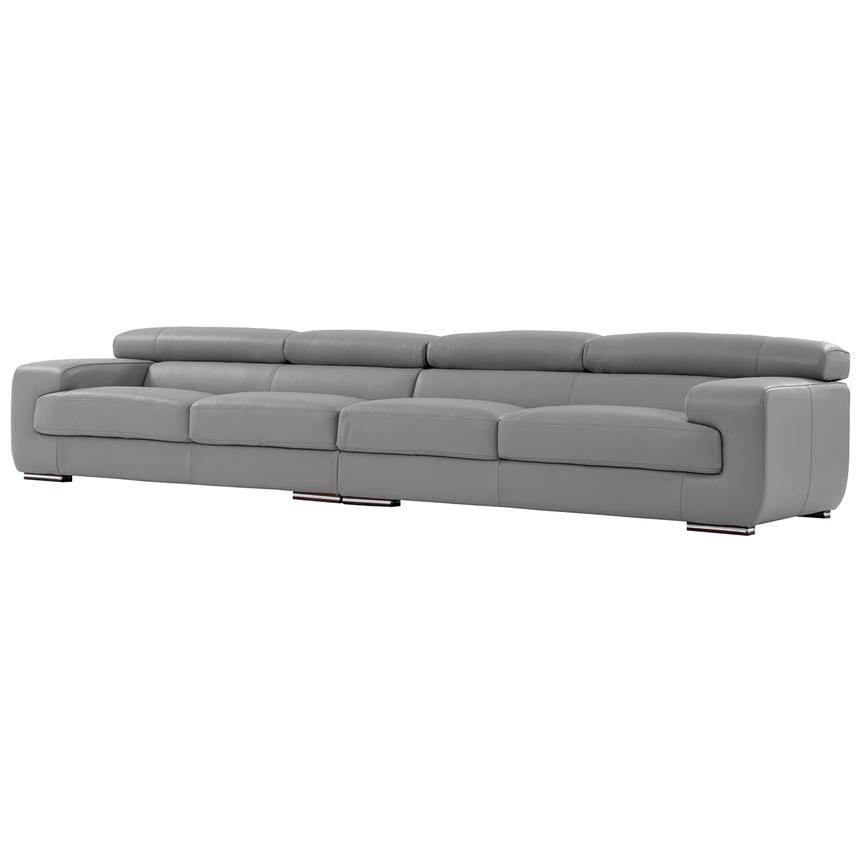 Grace Light Gray Oversized Leather Sofa El Dorado Furniture