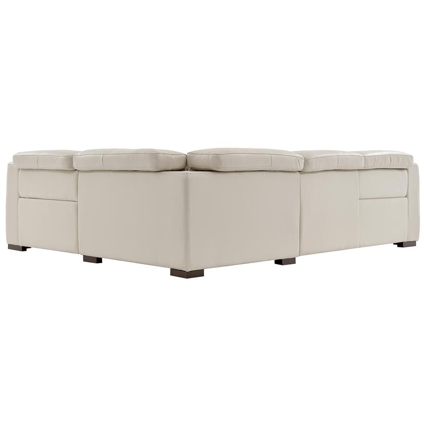 Gian Marco Light Gray Leather Power Reclining Sectional with 4PCS/2PWR  alternate image, 5 of 8 images.
