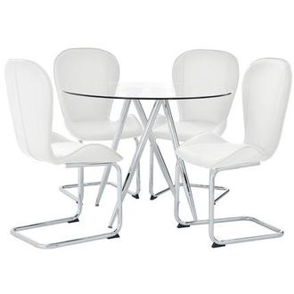 Latika White 5-Piece Dining Set