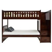 Balto Brown Twin Over Twin Bunk Bed w/Storage  main image, 1 of 7 images.