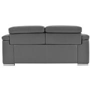 Charlie Gray Leather Power Reclining Loveseat  alternate image, 6 of 11 images.