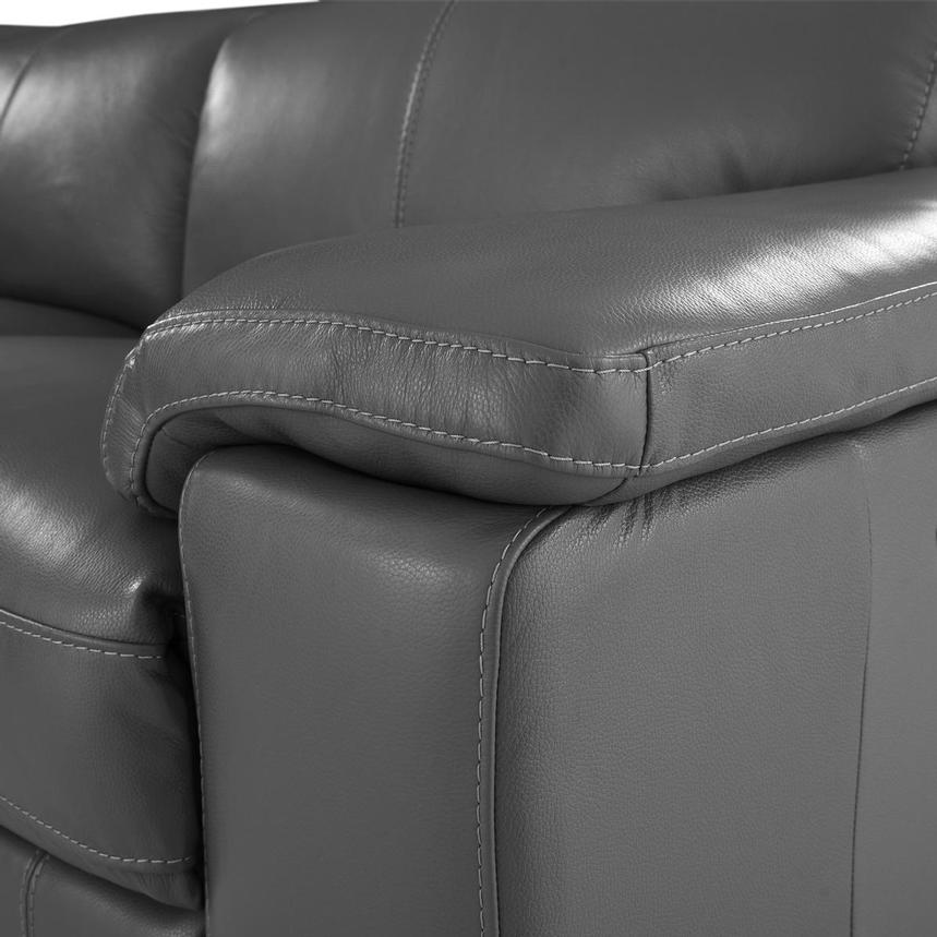 Charlie Gray Leather Power Reclining Sofa  alternate image, 7 of 11 images.
