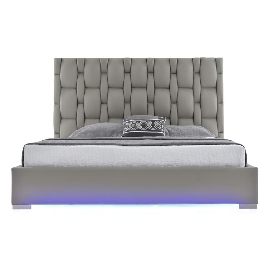 Livia Gray King Platform Bed El Dorado Furniture