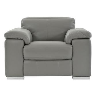 Charlie Gray Leather Power Recliner