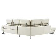 Toronto White Leather Power Reclining Sofa w/Left Chaise  alternate image, 3 of 11 images.