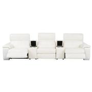 Charlie White Home Theater Leather Seating with 5PCS/2PWR  alternate image, 3 of 11 images.