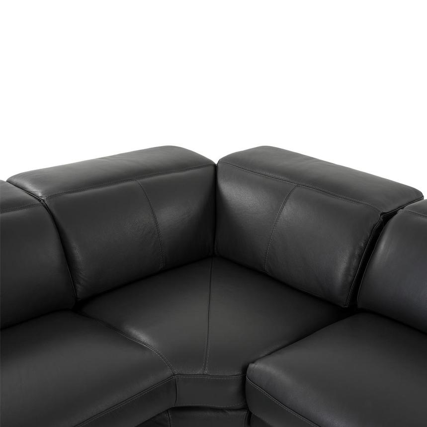 Toronto Dark Gray Leather Power Reclining Sofa w/Left Chaise  alternate image, 8 of 10 images.