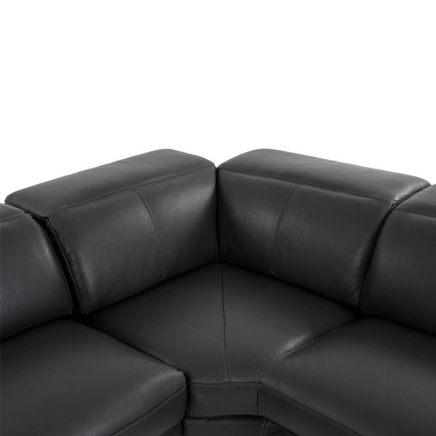 Toronto Dark Gray Leather Power Reclining Sofa w/Right Chaise  alternate image, 8 of 10 images.