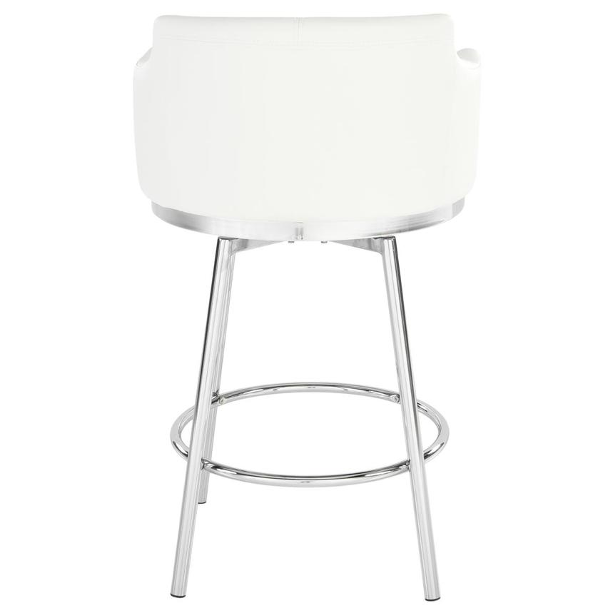 Dusty White Swivel Counter Stool  alternate image, 3 of 8 images.