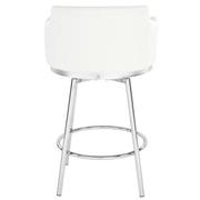 Dusty White Swivel Counter Stool  alternate image, 3 of 8 images.