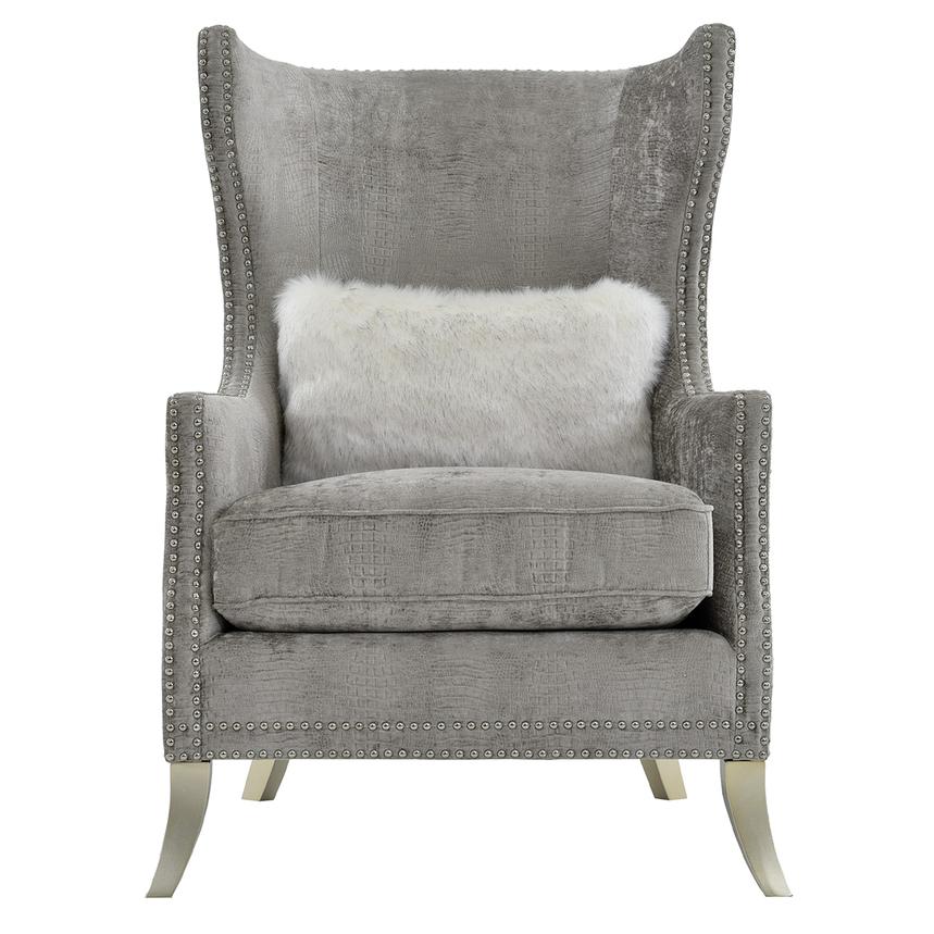 Page Gray Accent Chair  alternate image, 3 of 8 images.