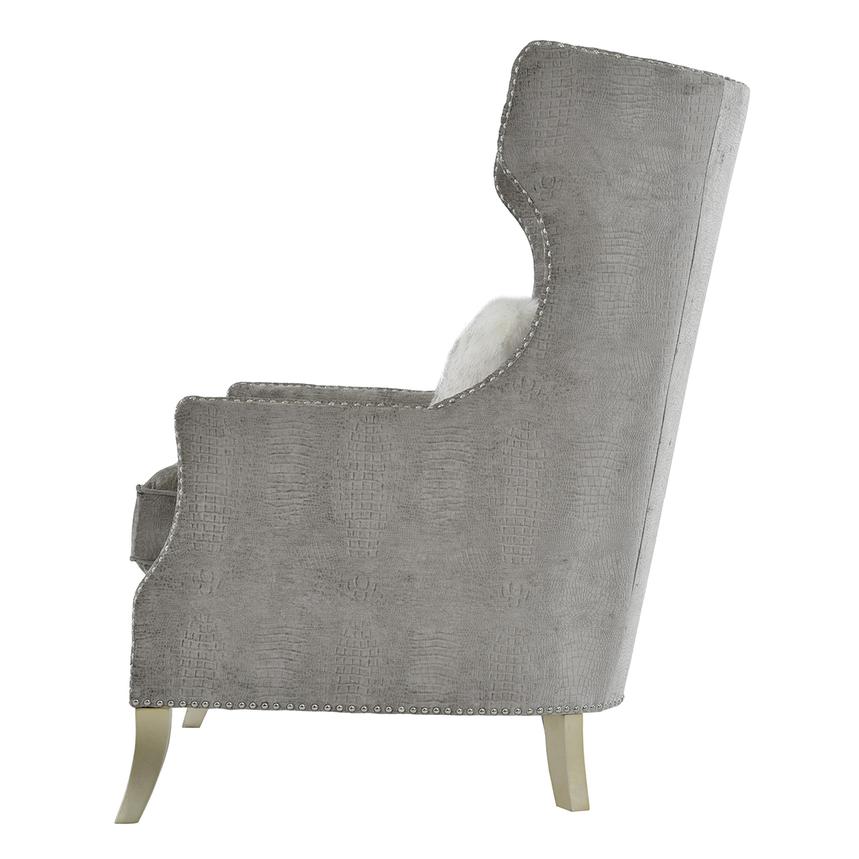 Page Gray Accent Chair  alternate image, 3 of 7 images.