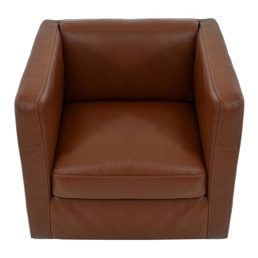Cute Brown Leather Accent Chair alternate image, 7 of 10 images.