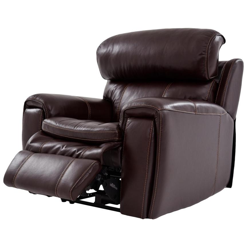 Napa Burgundy Leather Power Recliner El Dorado Furniture