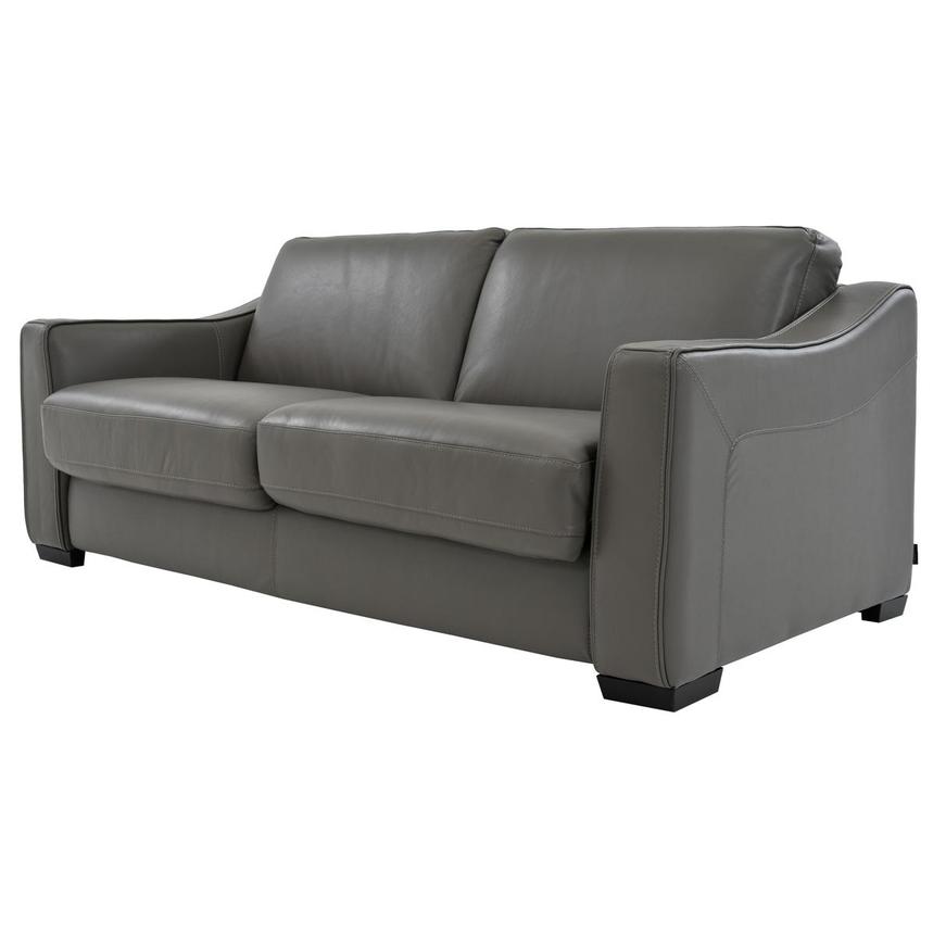 Chandler Gray Leather Sleeper