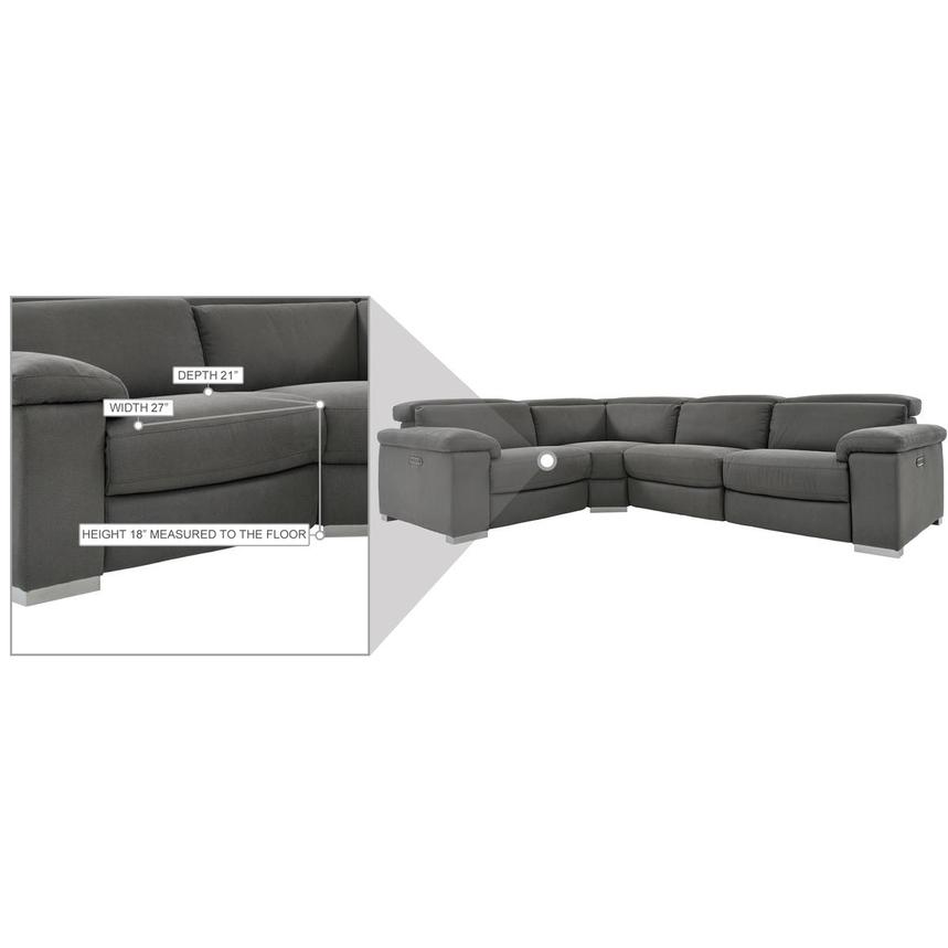 Karly Dark Gray Power Reclining Sectional with 4PCS/2PWR alternate image, 9 of 9 images.
