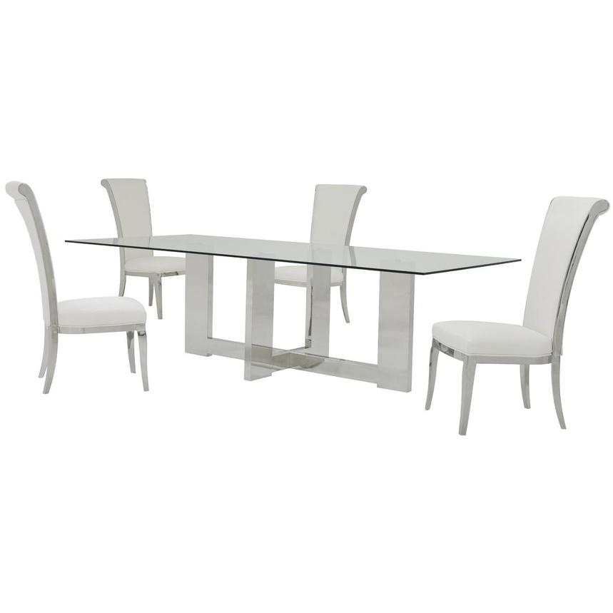 Opus/Joy White 5-Piece Dining Set  main image, 1 of 11 images.