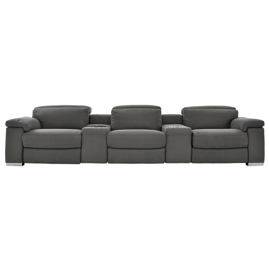 Karly Dark Gray Home Theater Seating with 5PCS/2PWR  main image, 1 of 11 images.