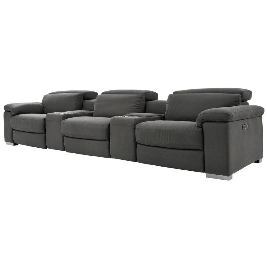 Karly Dark Gray Home Theater Seating with 5PCS/2PWR El Dorado Furniture