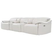 Austin Light Gray Home Theater Leather Seating with 5PCS/3PWR  alternate image, 3 of 11 images.