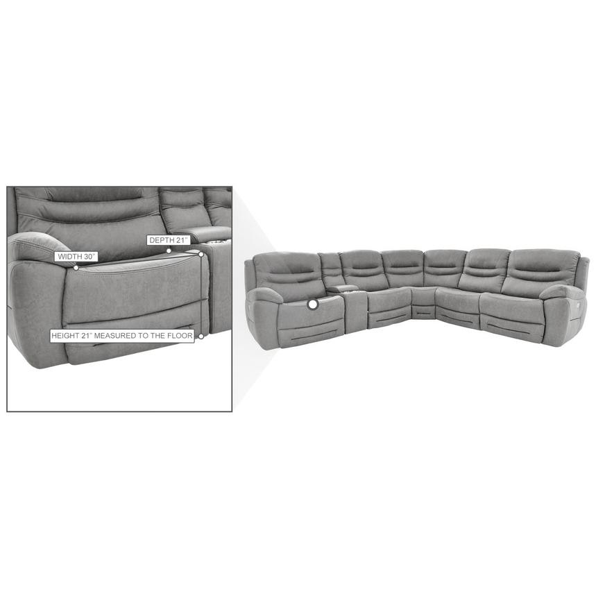Dan Gray Power Reclining Sectional with 6PCS/3PWR  alternate image, 10 of 10 images.
