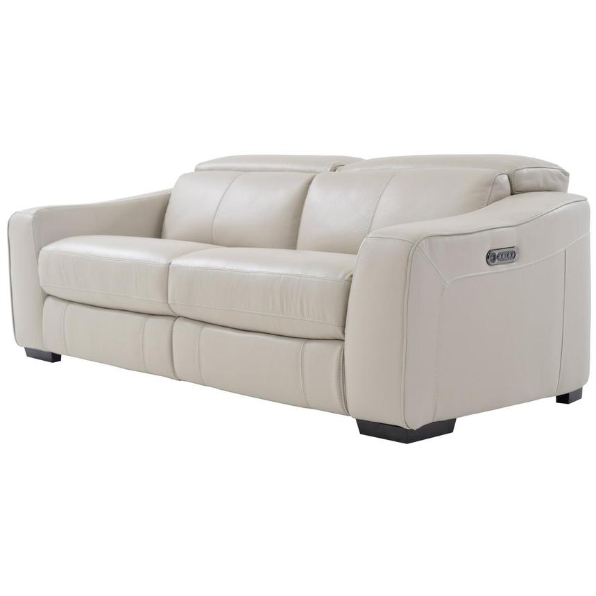 Jay Cream Leather Power Reclining Sofa El Dorado Furniture