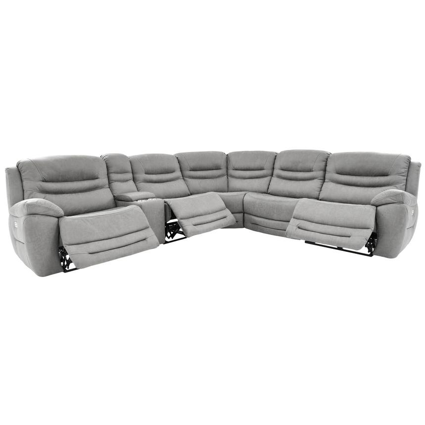 Dan Gray Power Reclining Sectional with 6PCS/3PWR alternate image, 3 of 10 images.