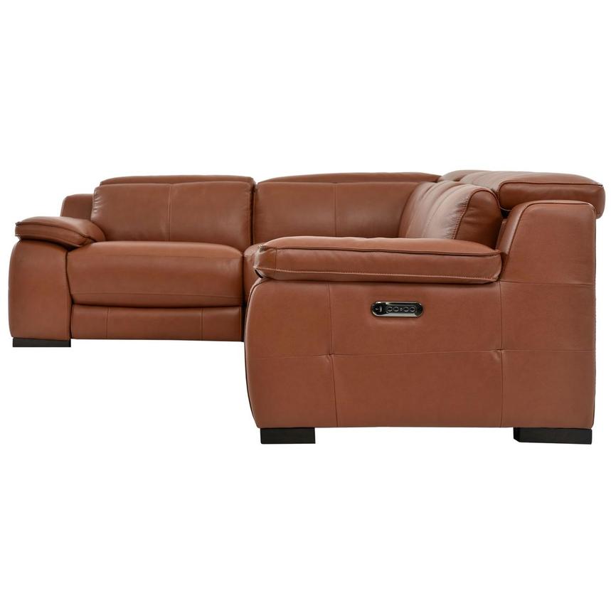 Gian Marco Tan Leather Power Reclining Sectional with 4PCS/2PWR  alternate image, 3 of 7 images.