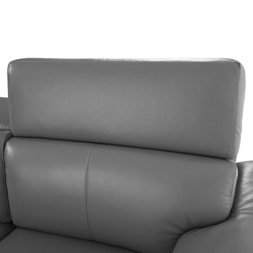 Charlie Gray Leather Power Reclining Sectional with 4PCS/2PWR  alternate image, 9 of 13 images.