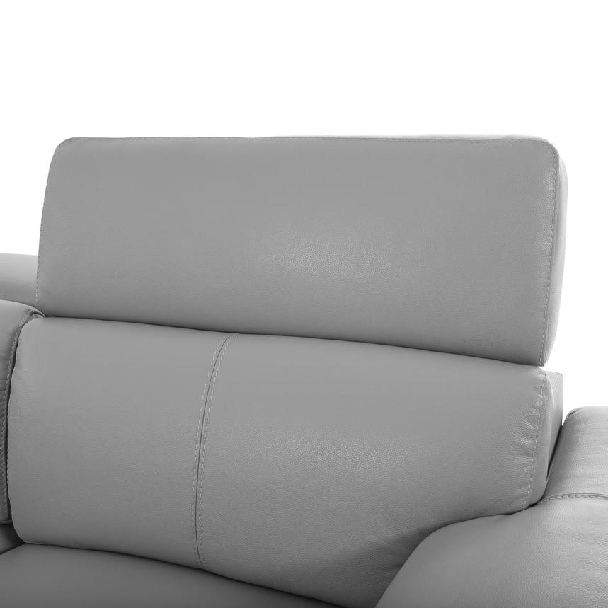 Charlie Light Gray Leather Power Reclining Sectional with 5PCS/3PWR  alternate image, 8 of 12 images.