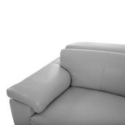 Charlie Light Gray Leather Power Reclining Sectional with 6PCS/3PWR  alternate image, 5 of 15 images.