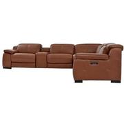 Gian Marco Tan Leather Power Reclining Sectional with 7PCS/3PWR  alternate image, 3 of 9 images.