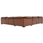 Gian Marco Tan Leather Power Reclining Sectional with 7PCS/3PWR  alternate image, 4 of 9 images.