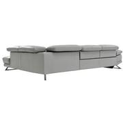 Toronto Silver Leather Power Reclining Sofa w/Right Chaise  alternate image, 5 of 8 images.