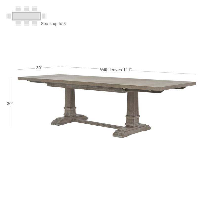 Hudson Gray Extendable Dining Table  alternate image, 2 of 5 images.