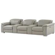 Charlie Light Gray Home Theater Leather Seating with 5PCS/2PWR  alternate image, 2 of 11 images.