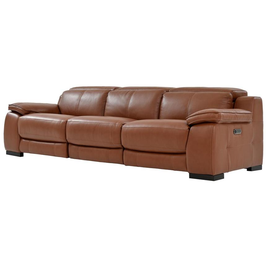Gian Marco Tan Oversized Leather Sofa  alternate image, 2 of 9 images.