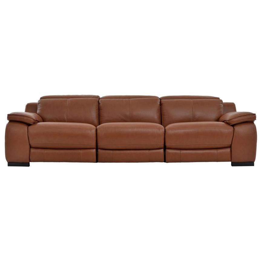Gian Marco Tan Oversized Leather Sofa, Oversized Leather Reclining Sofa