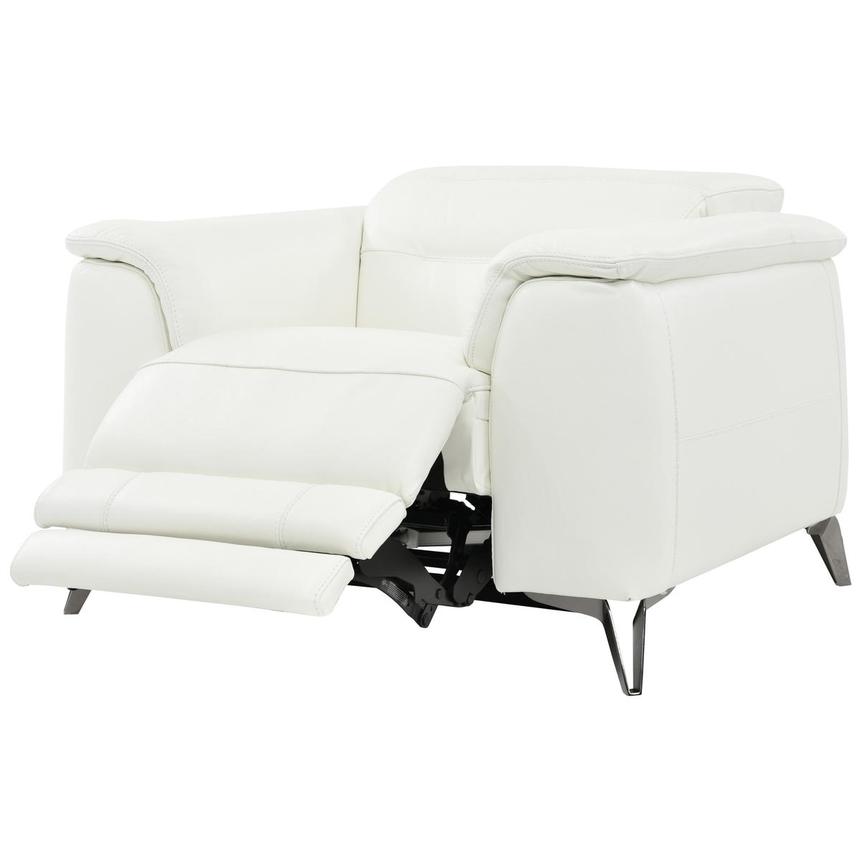 Anabel White Leather Power Recliner  alternate image, 3 of 10 images.