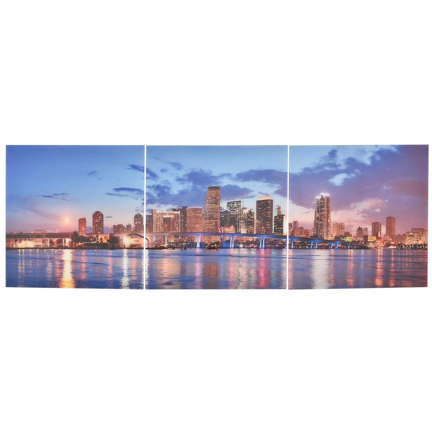 Miami Skyline Iii Set Of 3 Acrylic Wall, Skyline Outdoor Furniture Miami