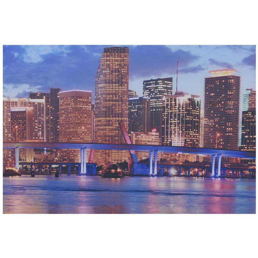 Miami Skyline III Set of 3 Acrylic Wall Art alternate image, 4 of 5 images.